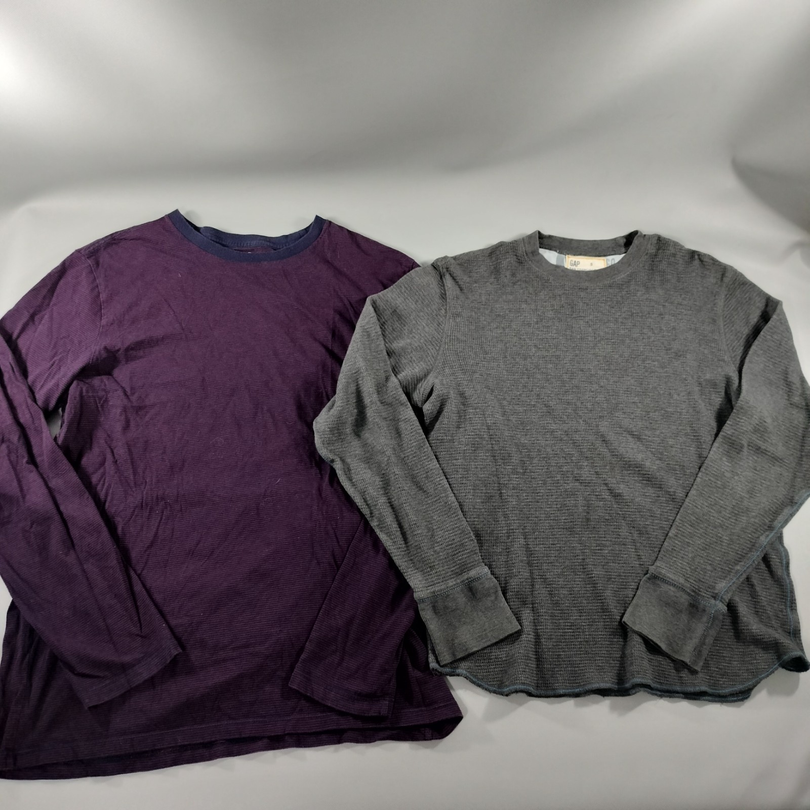Gap Lot of 6 Crew Neck Pull On Long Sleeve T-shirts Mens Size S/M/L gallery