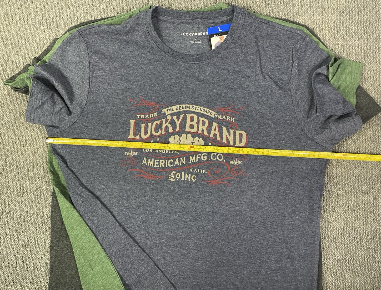 Lucky Brand Men's LARGE Or XL Lot of 3 Graphic Tees in 3 Colors NWT gallery