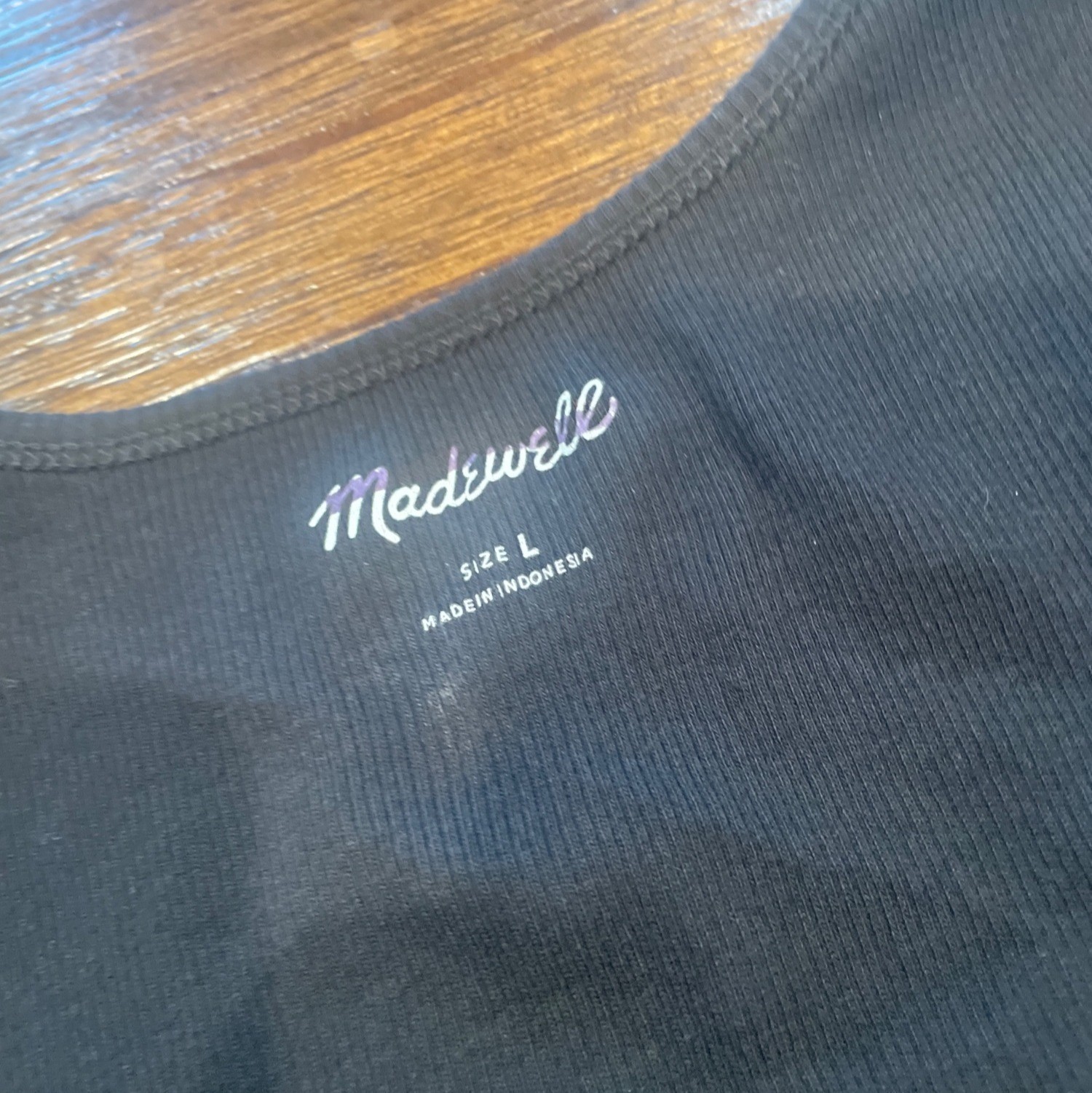 Madewell Men's Large Ribbed Tank Top Black Undershirt Sleeveless Casual Lounge gallery
