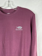 AFTCO Technical Tee Mens Size M Red Long Sleeve Graphic UPF 50 New