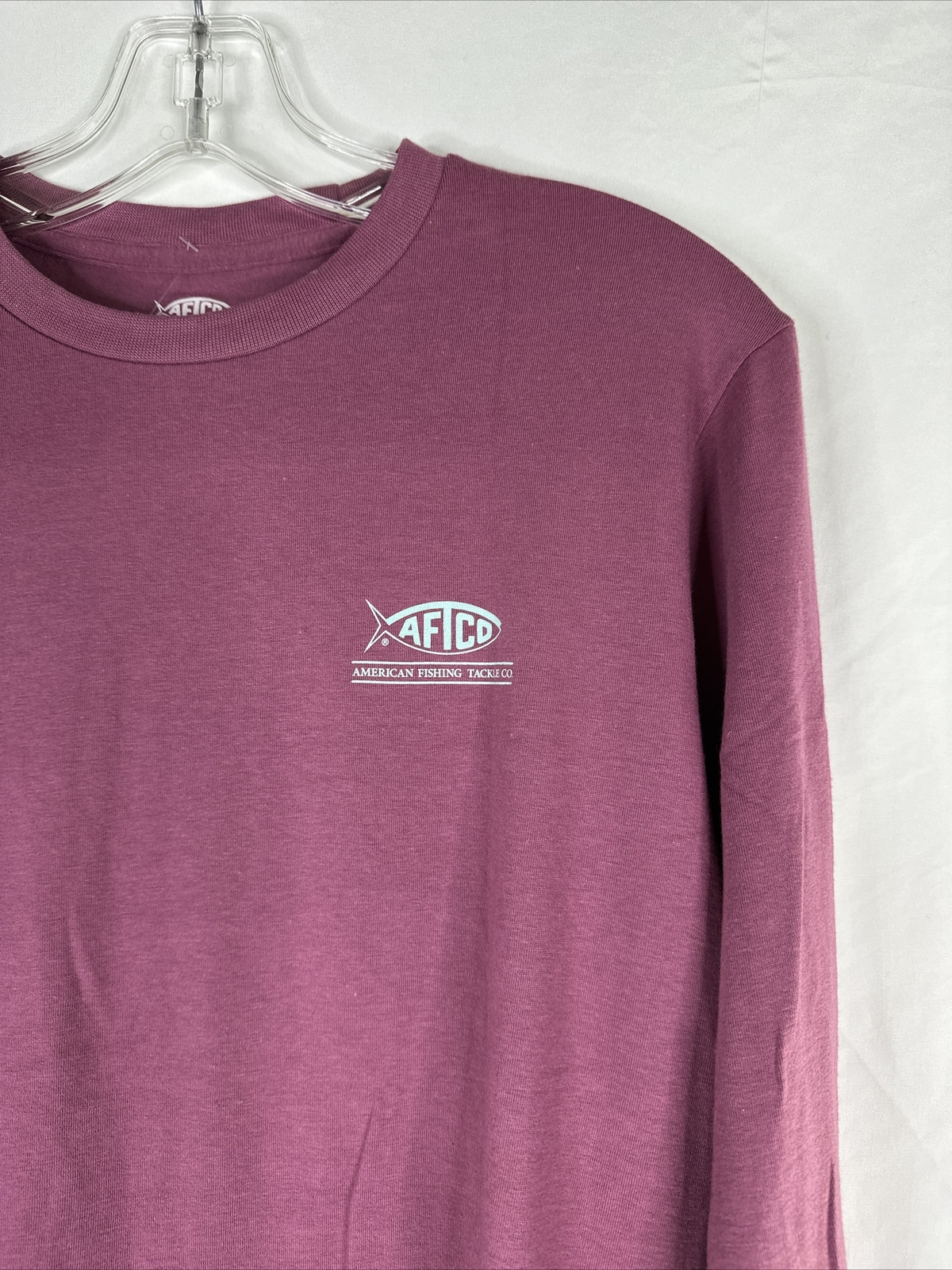 AFTCO Technical Tee Mens Size M Red Long Sleeve Graphic UPF 50 New gallery