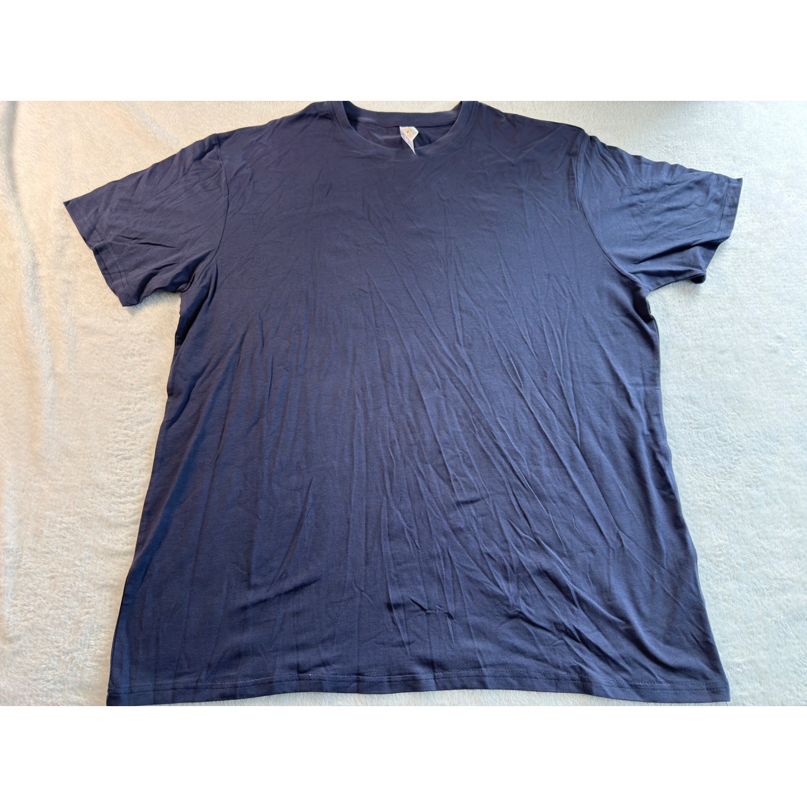 Royal Avalon Mens XL Navy Blue Bamboo Cotton Blend Stretch Crew Neck T-Shirt gallery