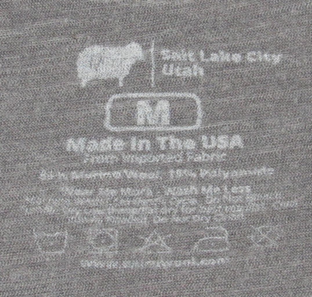 WURU Grey Merino Wool Blend Long Sleeve Base Layer T Shirt Medium gallery