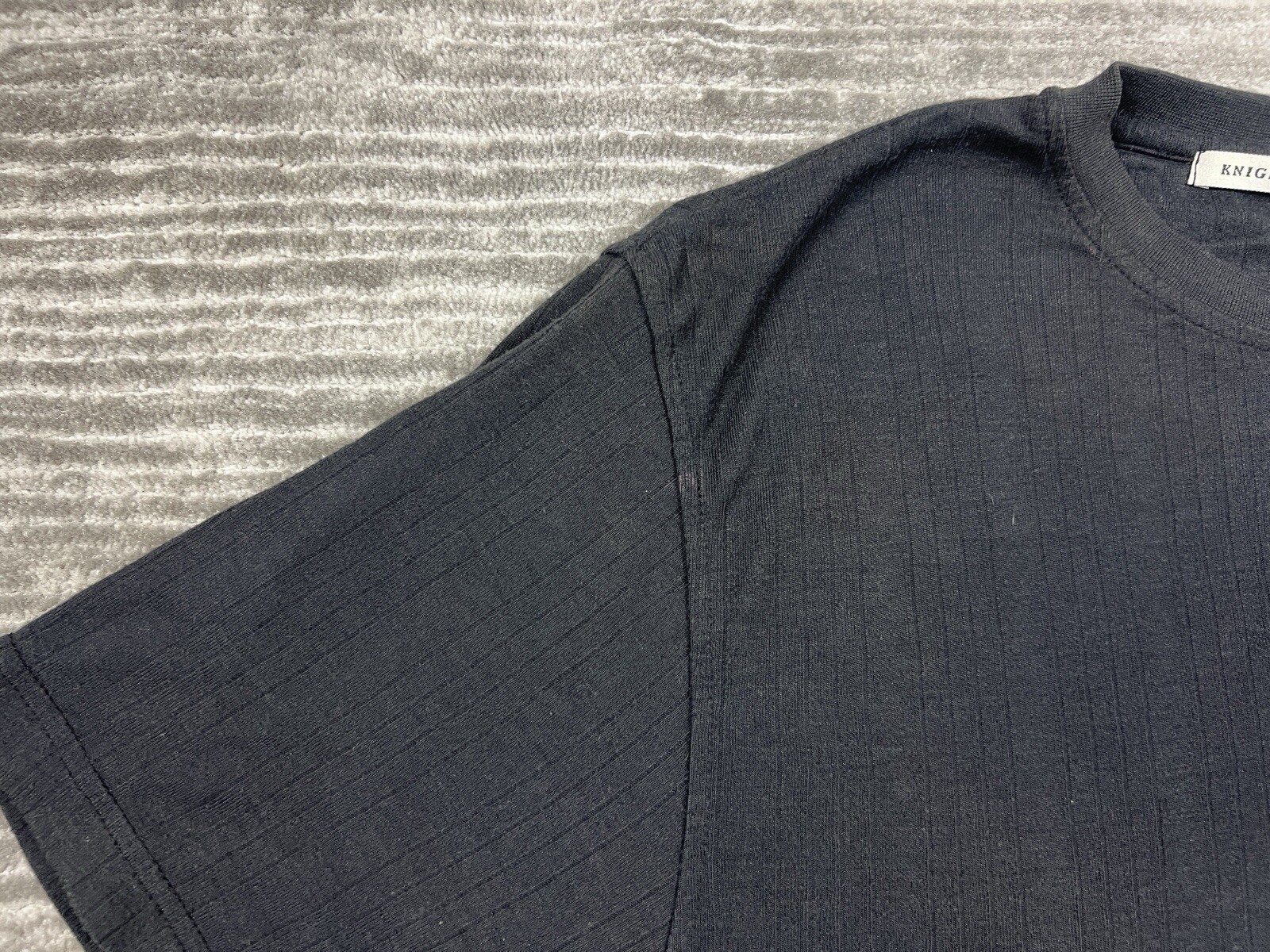 Vintage Knightsbridge Shirt Mens Medium Black Short Sleeve Rayon Blend gallery