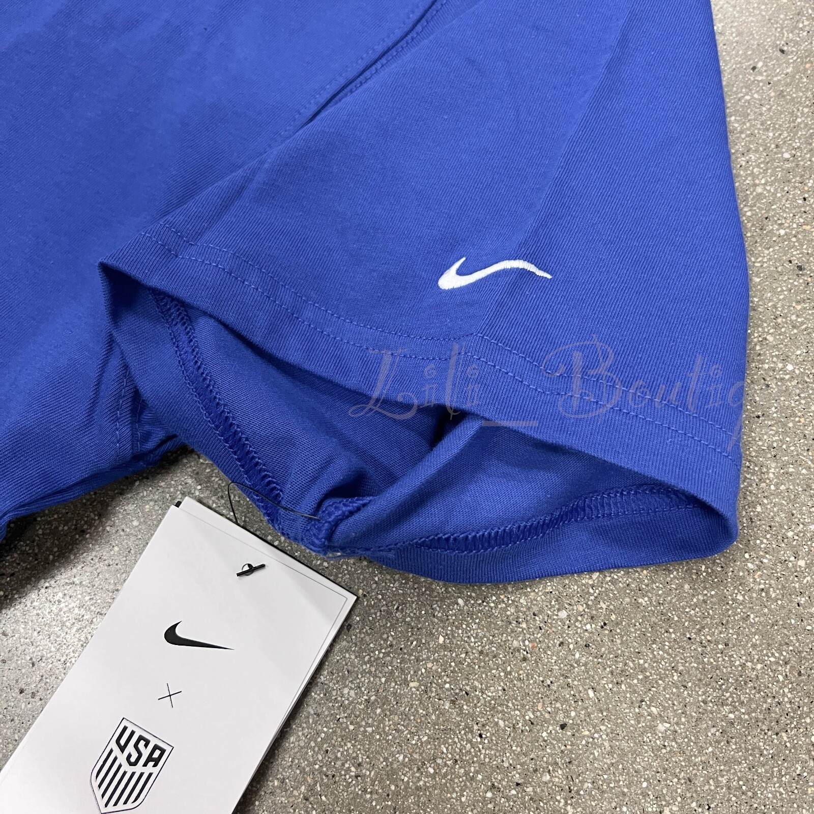 NWT Nike DO2844-452 Men's USA Soccer Tee Shirt Top Cotton Loose Fit Blue Size XL gallery