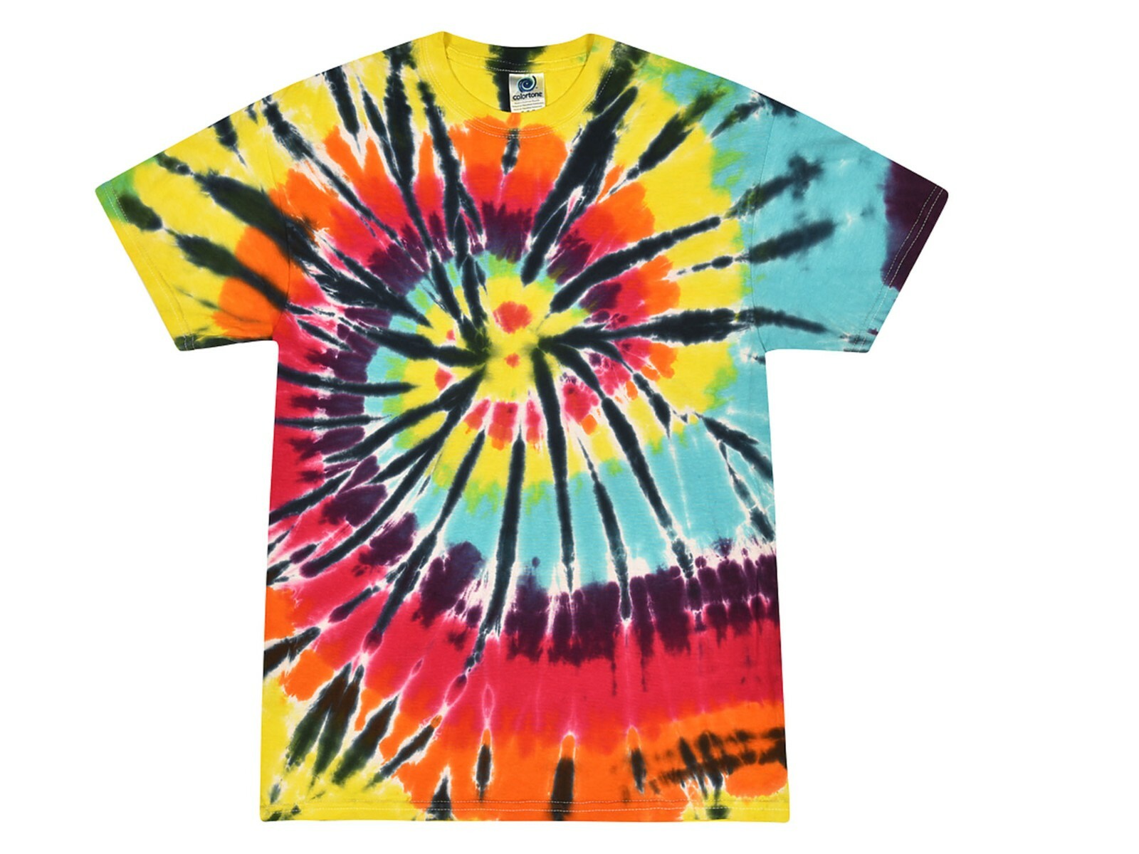 Pick a Multi-color Rainbow Tie Dye T-Shirts 100% Cotton Kids & Adults gallery