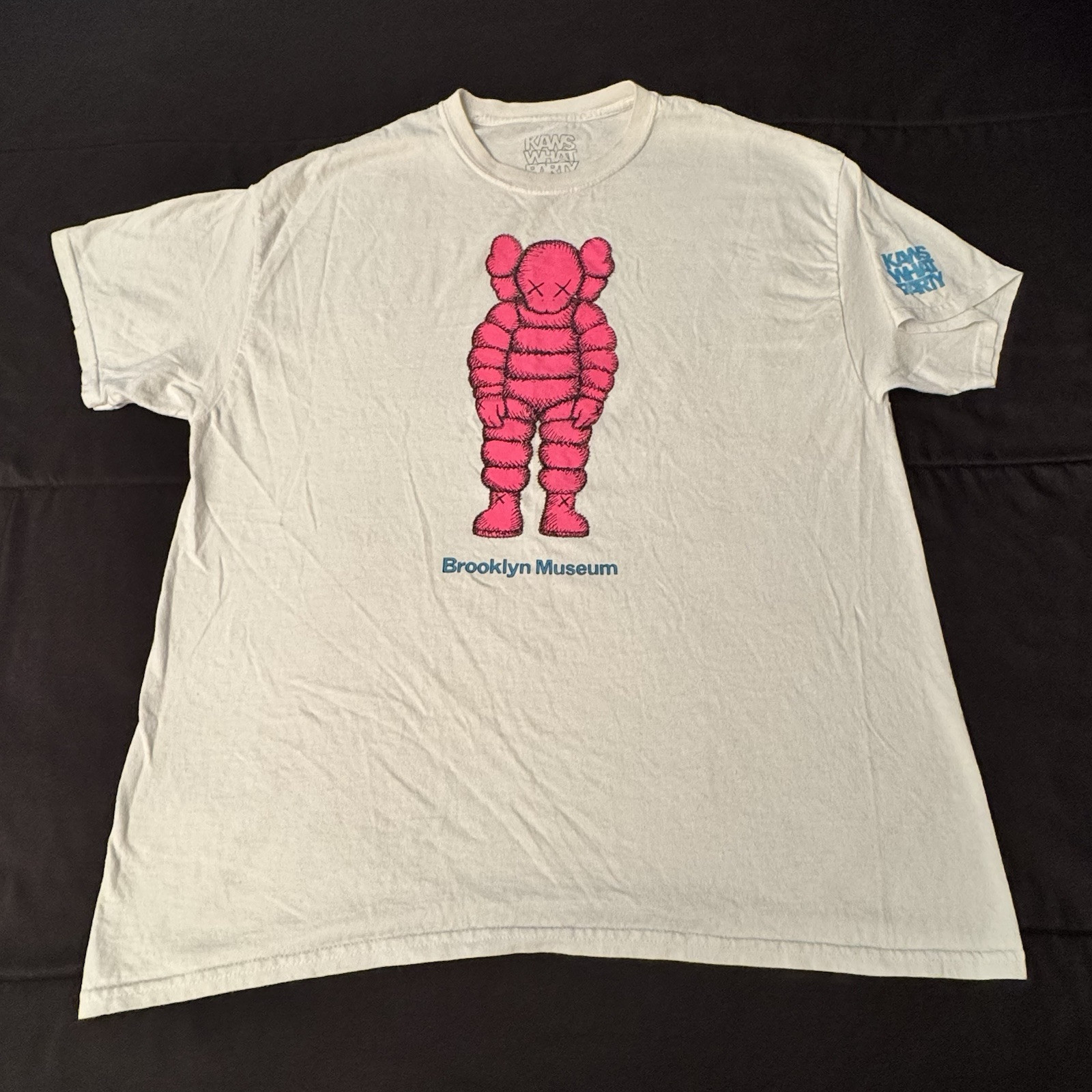 KAWS x Brooklyn Museum colob What Party Pink Space Man T Shirt Size XL HTF! gallery