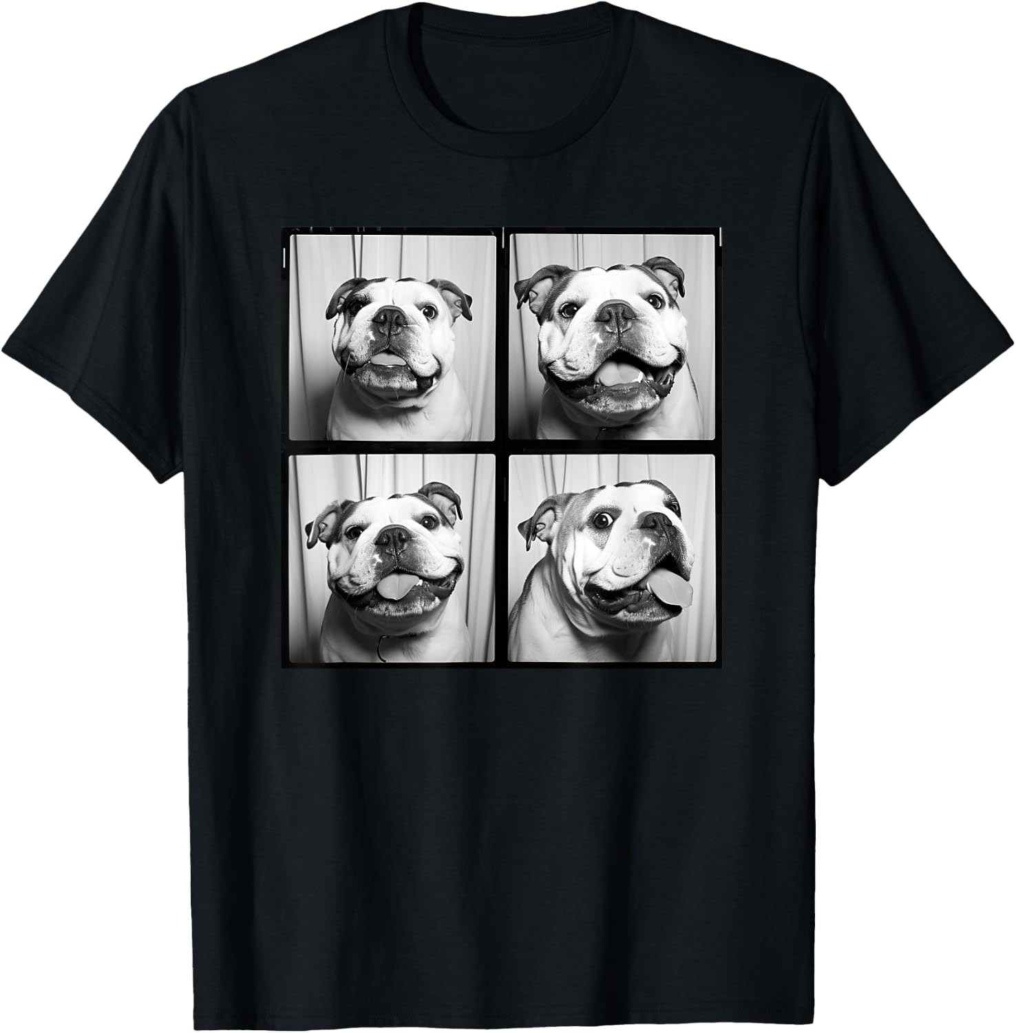 English Bulldog Puppy Face Pet Portrait Bulldog Mom Gift T-Shirt gallery