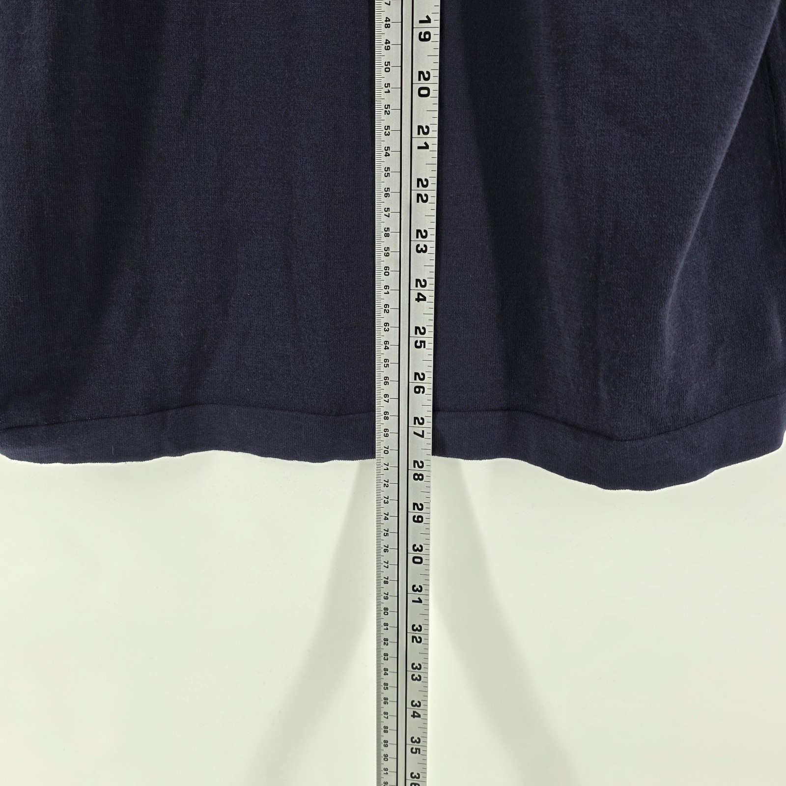 Collars & Co Cotton Silk T-Shirt Men's Large Navy Blue Luxury Touch Minimalist gallery