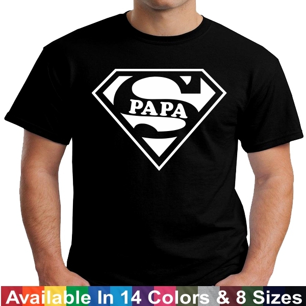 SUPER PAPA T Shirt Fathers Day Birthday Christmas Gift Tee Shirt