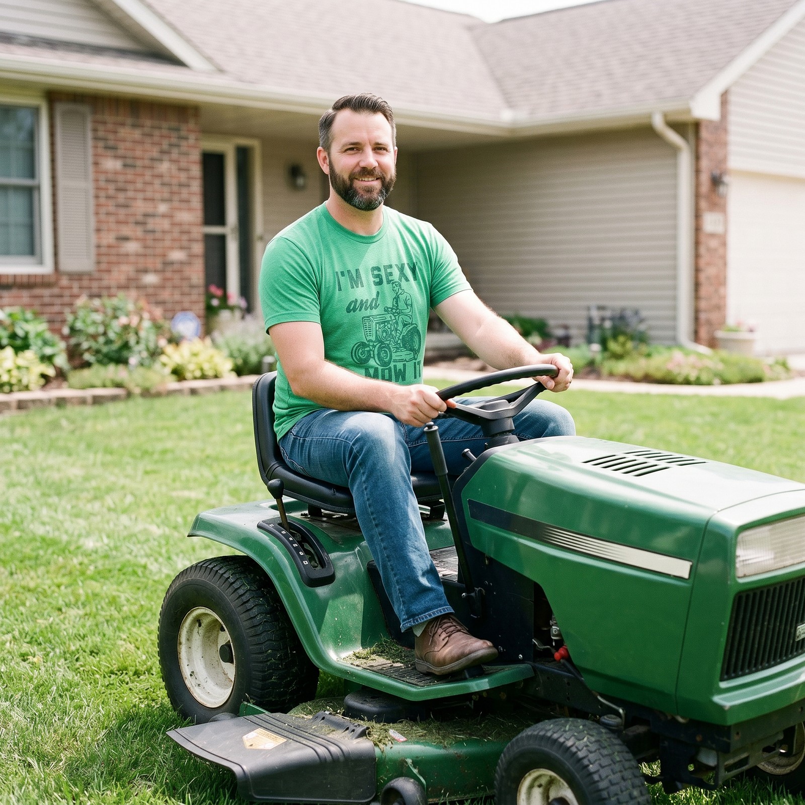Mens I'm and I Mow It T Shirt Funny Yardwork Fathers Day Graphic Novelty gallery