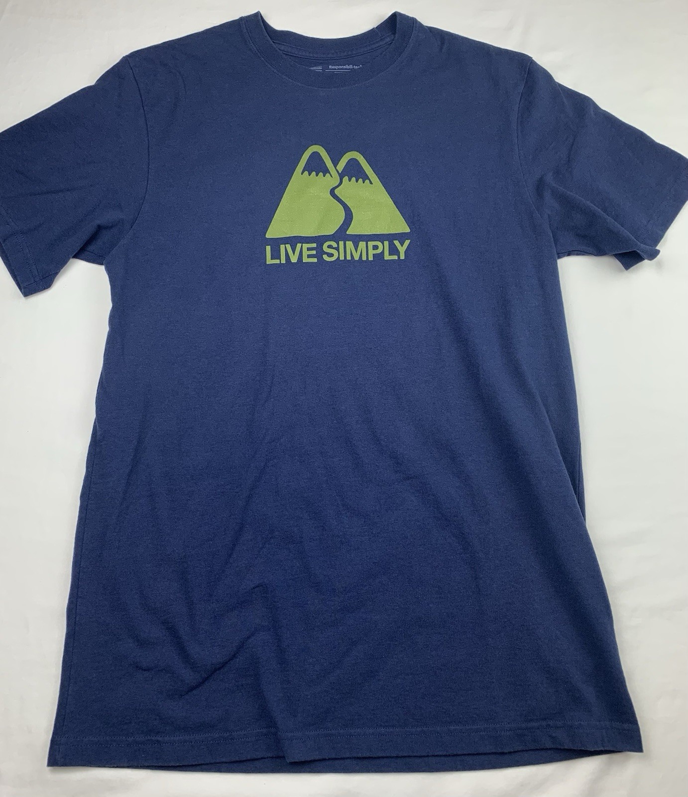 Patagonia Live Simply Short Sleeve Crew Neck T-Shirt Mens Size Medium M Blue