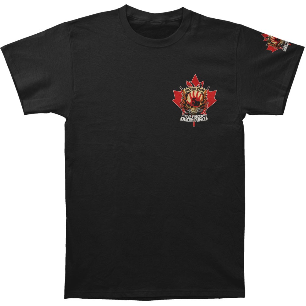 Men's Five Finger Death Punch Canada Crew T-shirt XX-Large Black gallery