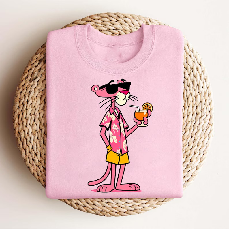 Pink Panther Pink Lover Gift Retro Cartoon Shirt All Size S-5XL UM393 gallery
