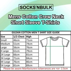 SOCKS’NBULK 6 Pack Bulk Mens Cotton Crew Neck Short Sleeve T-Shirts Mix Colors