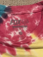 Fox Racing Men’s Medium Tie-Dye T-Shirt Graphic Motocross Tee Rainbow