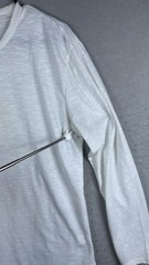 Coofandy Shirt Mens Medium White Long Sleeve Crewneck Casual Solid Knit