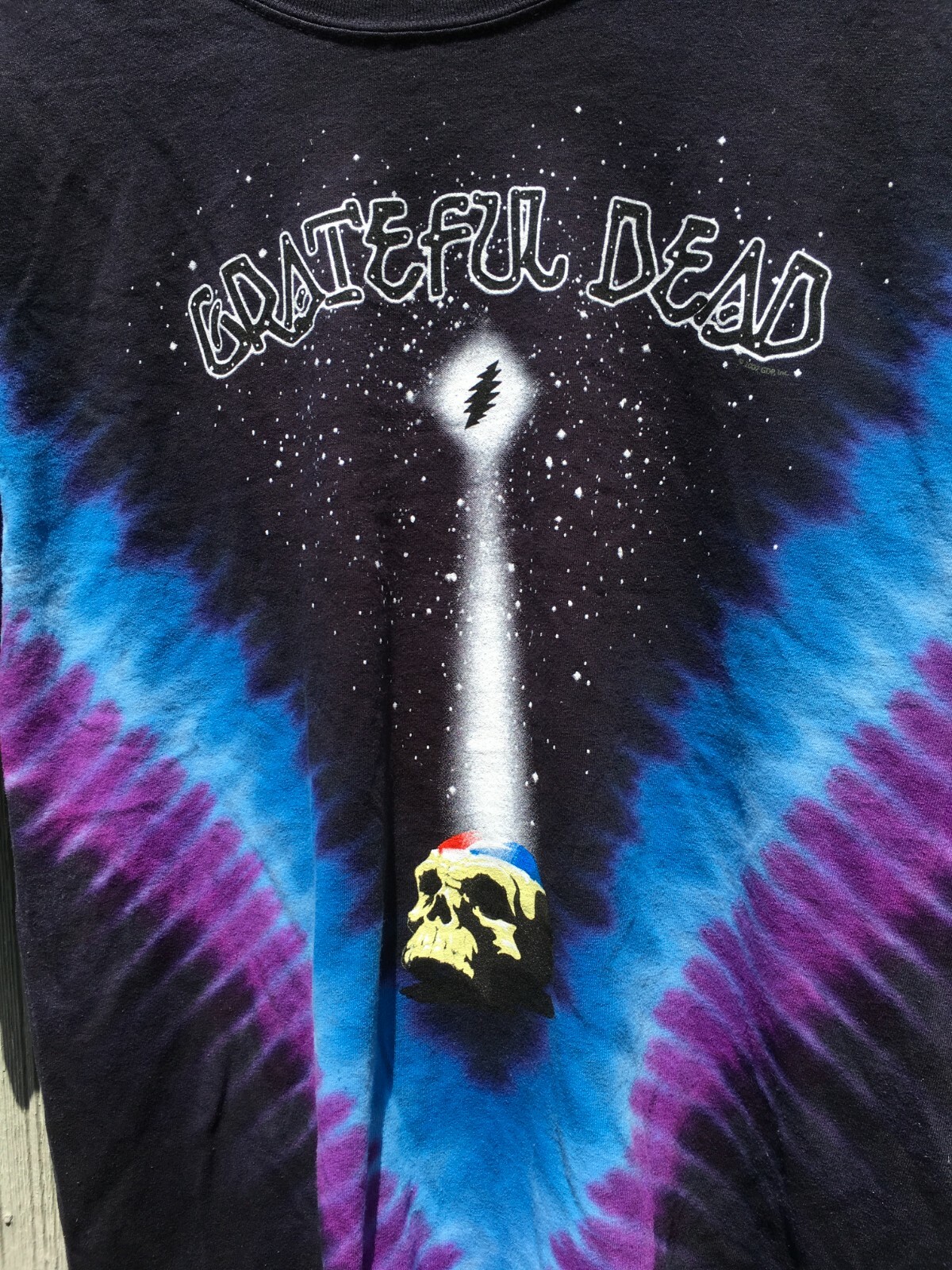 Grateful Dead Spotlight Star Shine Skull T-Shirt M-2XL Tie Dye Night Sky 2 Sided gallery