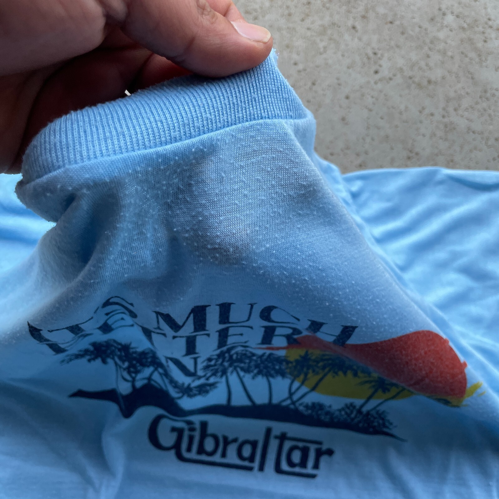 Vtg 70s "It's Much Better In Gibraltar" Paradise T-Shirt Soft Thin Cotton gallery