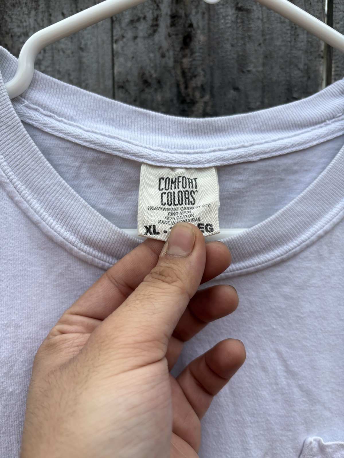 Comfort Colors Men's XL White Graphic Print Pocket Tee Old Row “Vodka Soda” gallery
