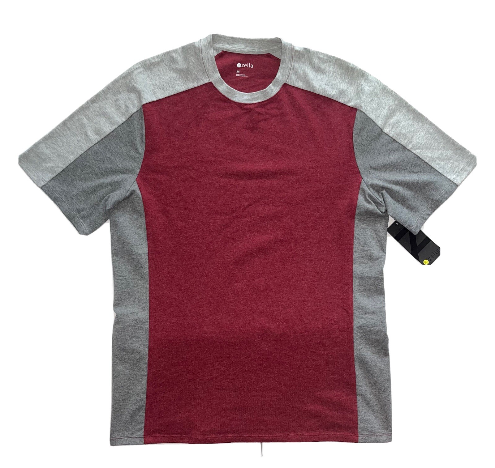 Zella Men’s T-Shirt Size M NWT Grey/Red. 33 gallery