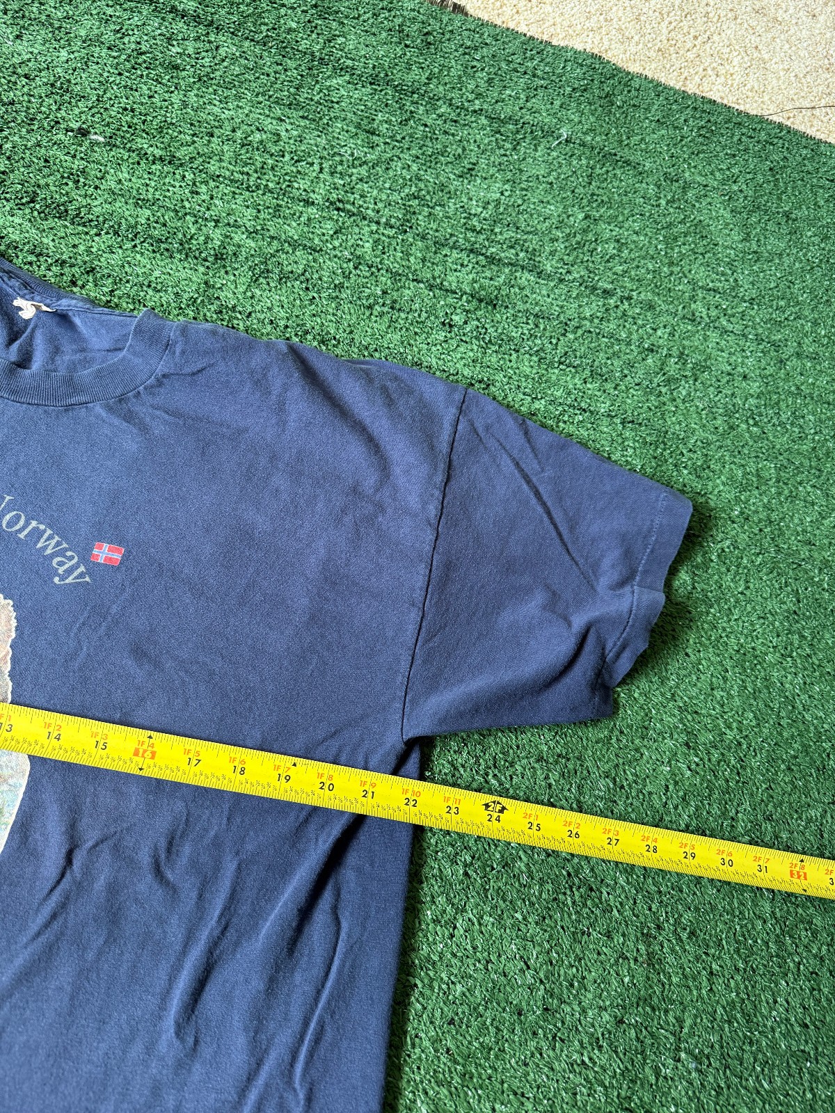Vintage 90s Trolls of Norway Blue Graphic T Shirt XL Lilletrollet Nature tee gallery