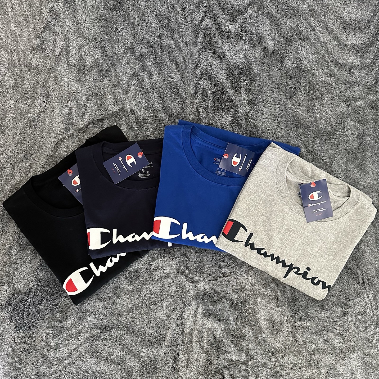 Champion Mens Classic Jersey Script Logo T-Shirt—Brand New—Various Sizes