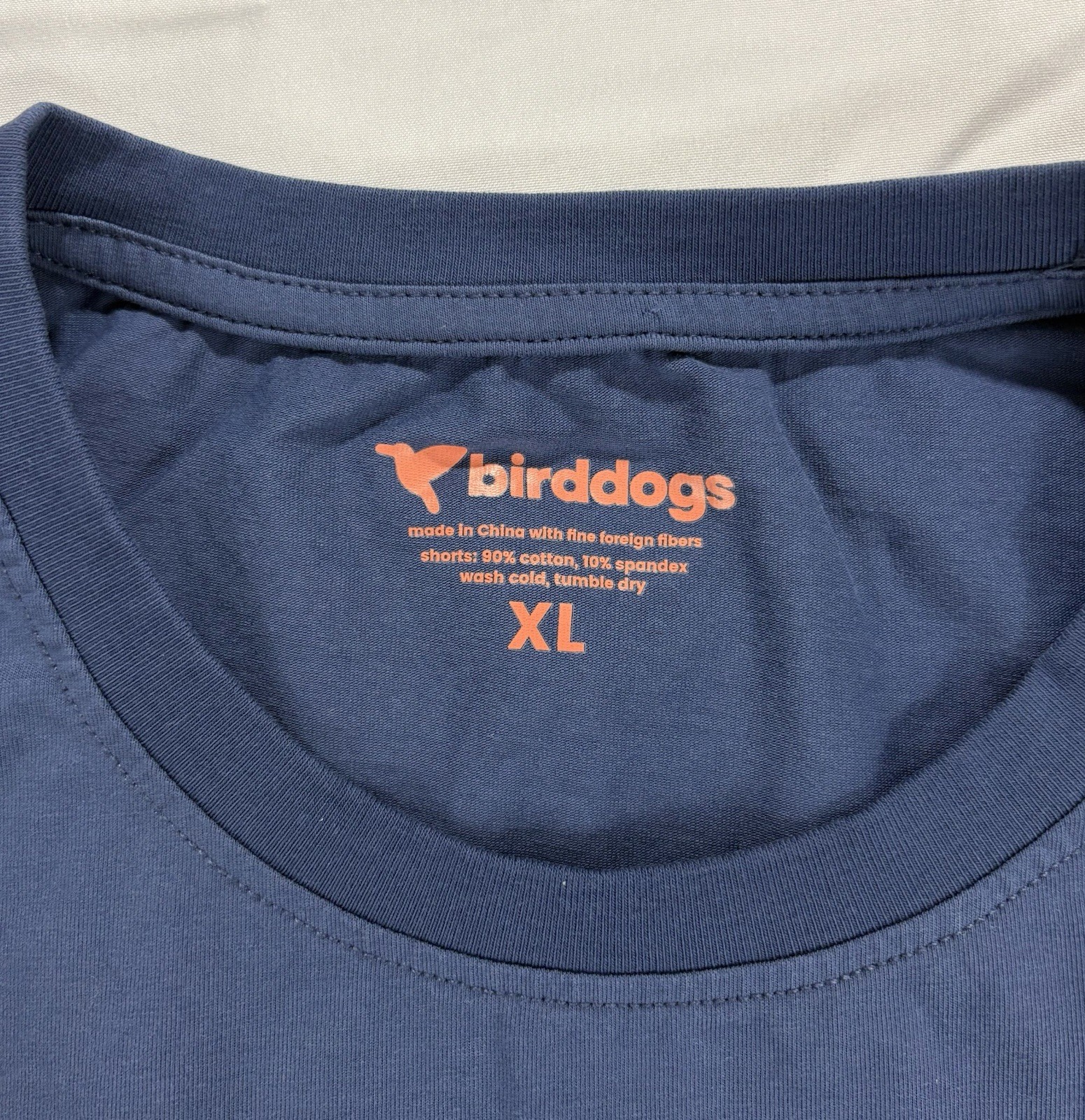 Birddogs Graphic Tee Mens XL Blue Short Sleeve Shirt Crew Stretch Spell Out Logo gallery