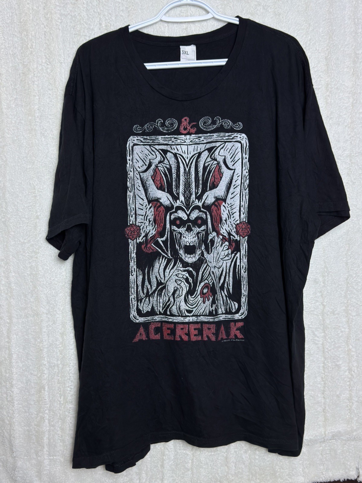 Dungeons & Dragons Acererak Demilich Card T-Shirt Men's 3XL Black DND Gaming Tee gallery