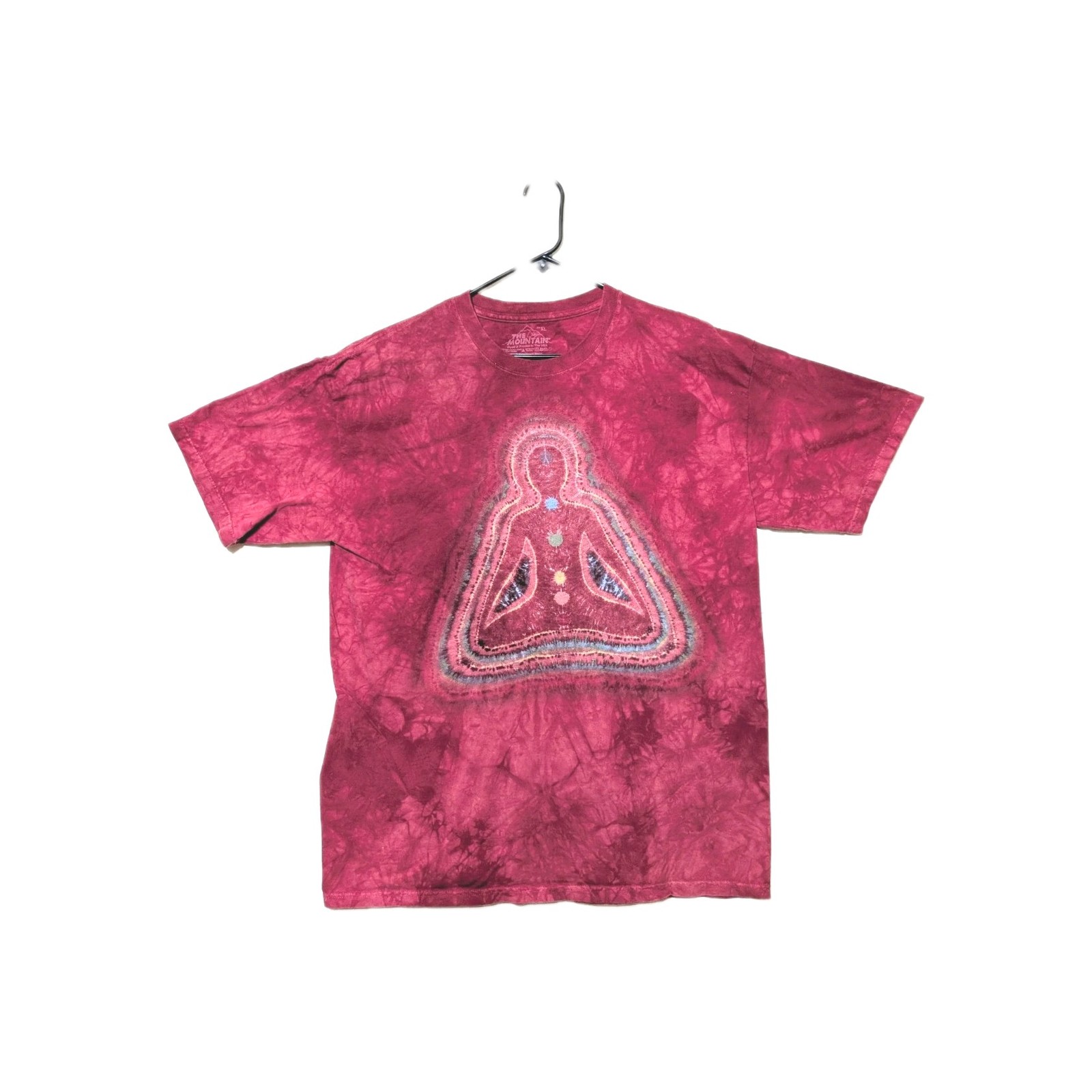 The Mountain Men's T-shirt Red Chakra Prayer Retired Logo XL #2175 EUC gallery