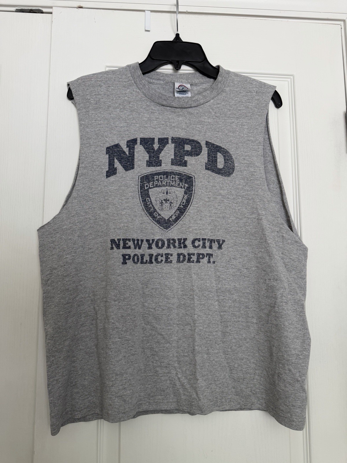 Vintage Grey NYPD New York City Police Department sleeveless muscle tank Size L gallery