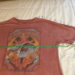 Mighty Fine Men’s Pink California Graphic Crew Neck Cotton Blend T-Shirt L