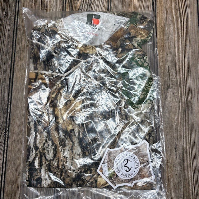 Russell Outdoors Mens Realtree Edge Camo T-Shirt Short Sleeve Cotton Tee Large gallery