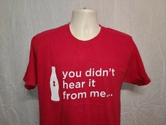 Coca Cola You didnt Hear it from Me Adult Large Red TShirt