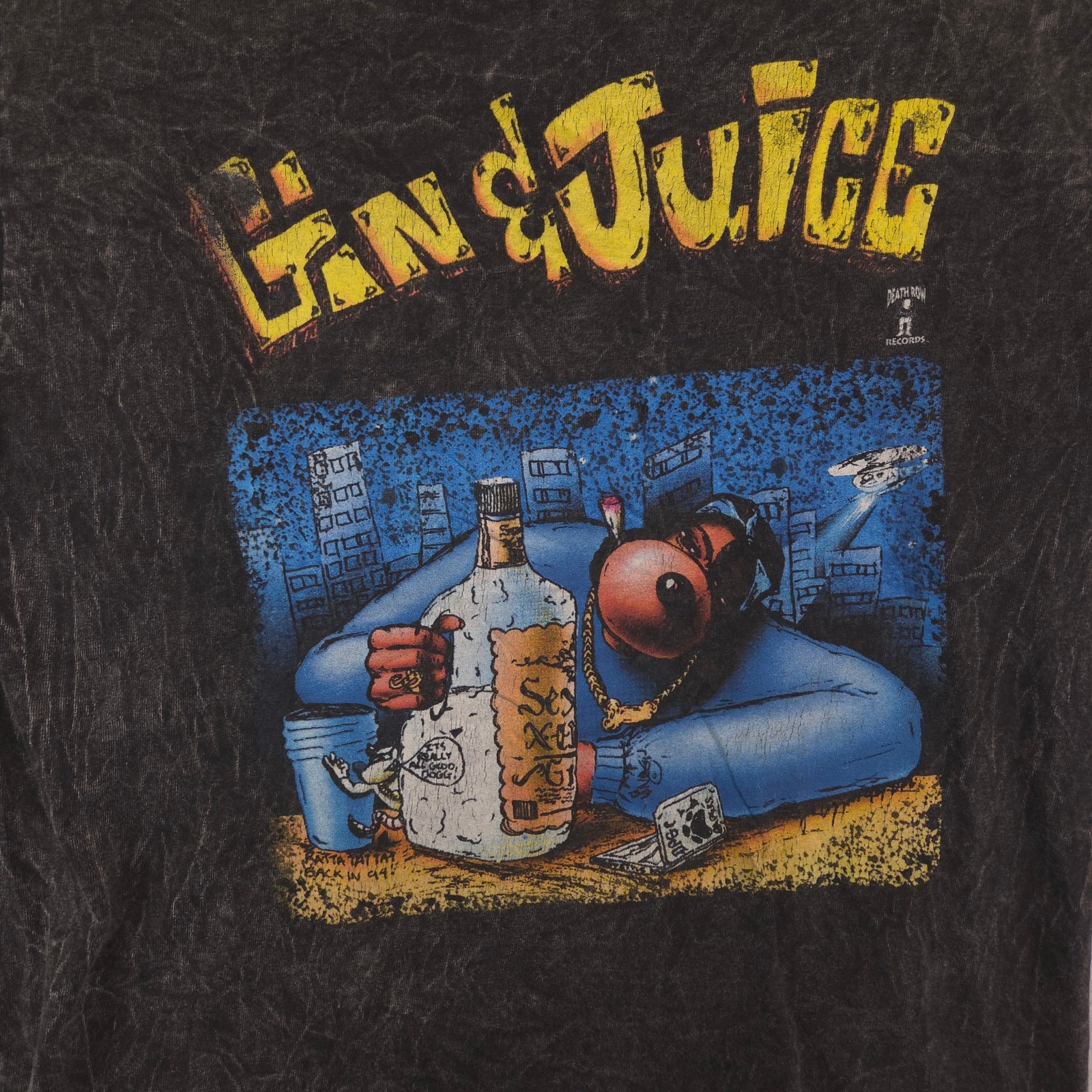 Death Row Records Rap Graphic Crew Neck T-Shirt Mens Size Medium M Black gallery