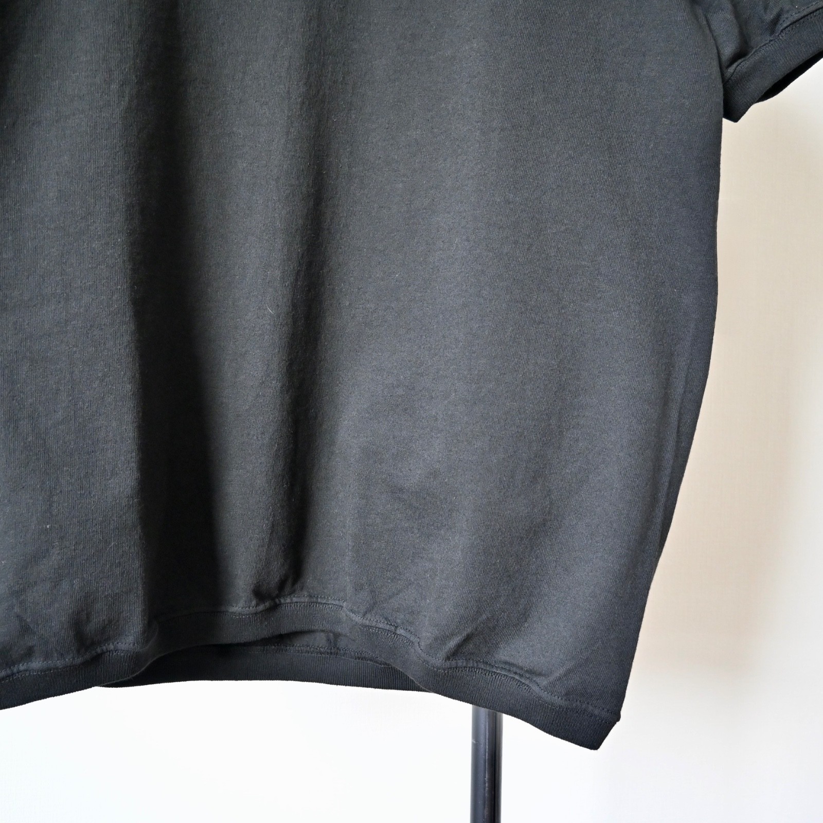 UNUSED, GOODWEAR CUFF AND HEM RIB heavyweight t-shirt made in USA, black, size L gallery