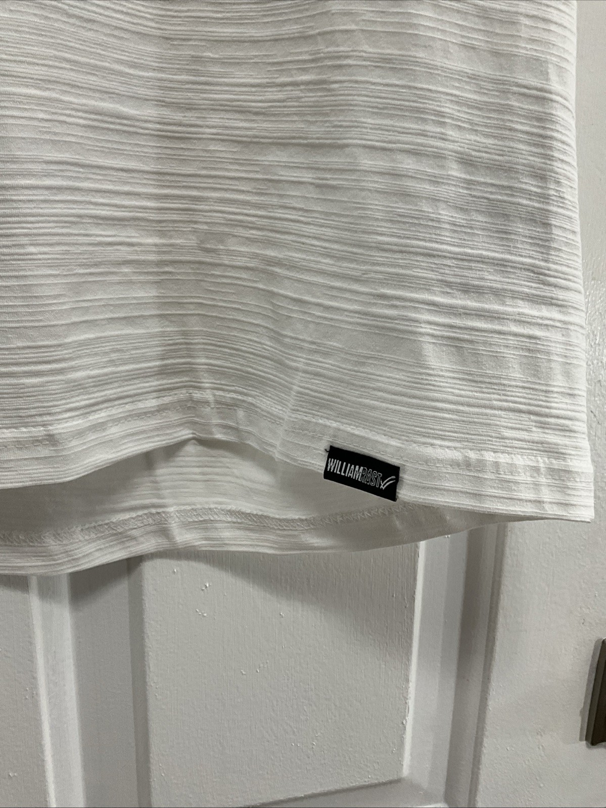 William Rast Men’s White Solid Crew Neck Short Sleeve Shirt Size Large gallery
