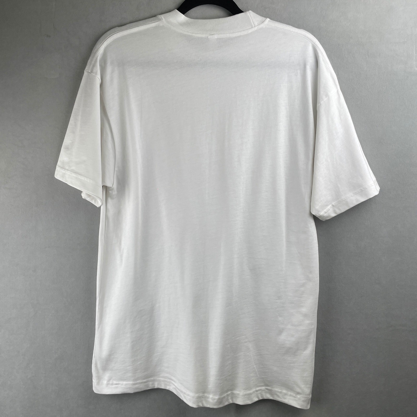 Los Angeles Apparel Men White Rainbow Mushroom Graphic T-Shirt L USA Made Hippie gallery