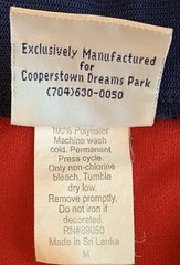 Cooperstown Dreams Park Authentic Baseball V Neck Ringer Red Shirt Size M #15