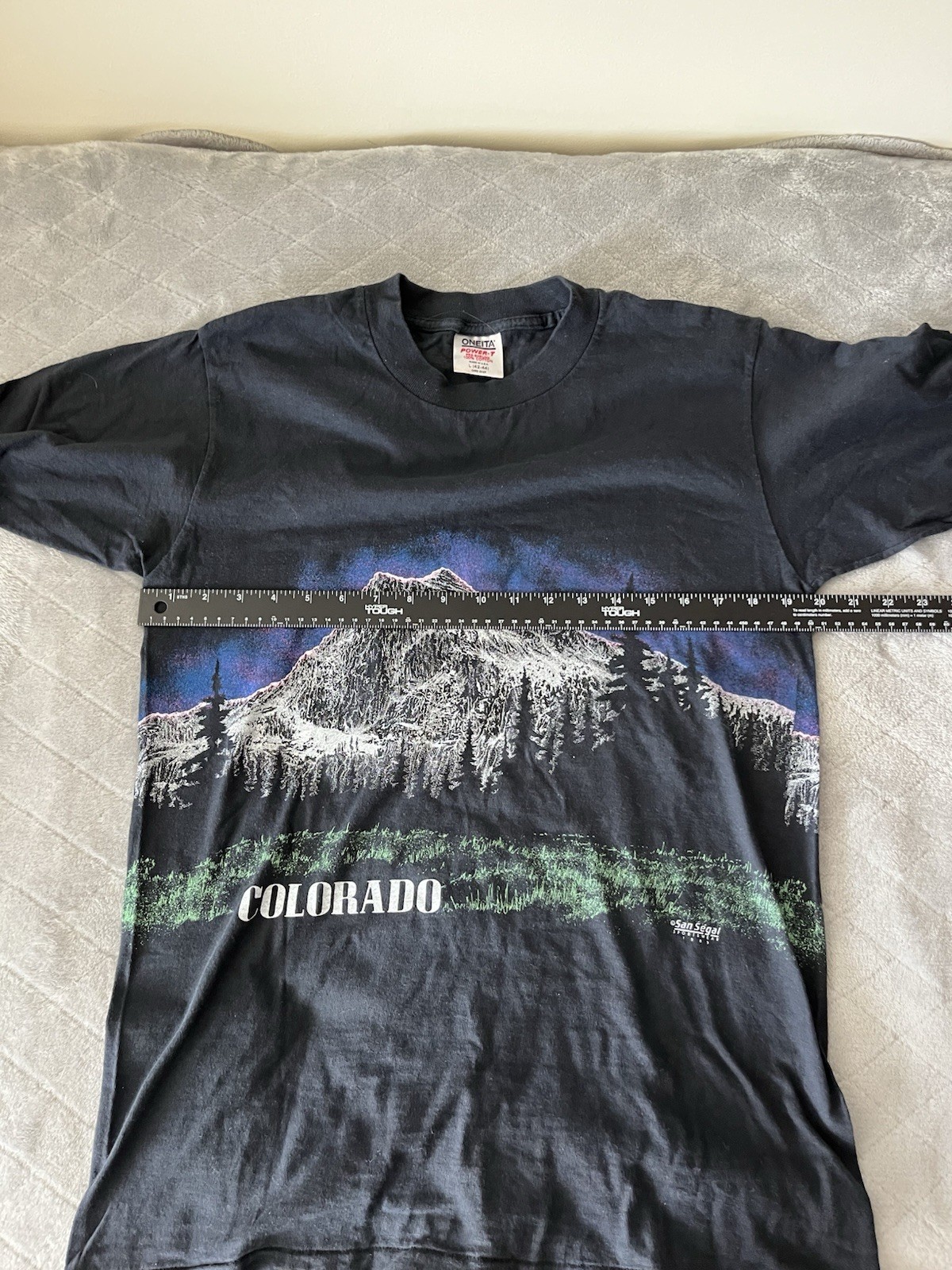 Vintage 1989 Pikes Peak Colorado Mountain Tee Oneita Tag Gorpcore outdoor supply gallery