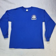 USPS Mail Handler T Shirt Blue Long Sleeve Postal Worker Eagle Logo Tee LG