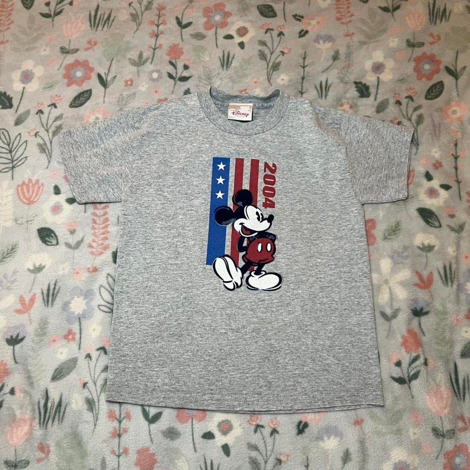 Vintage 2004 Disney Mickey Mouse T-Shirt XS Patriotic Americana 4th of July Y2K gallery