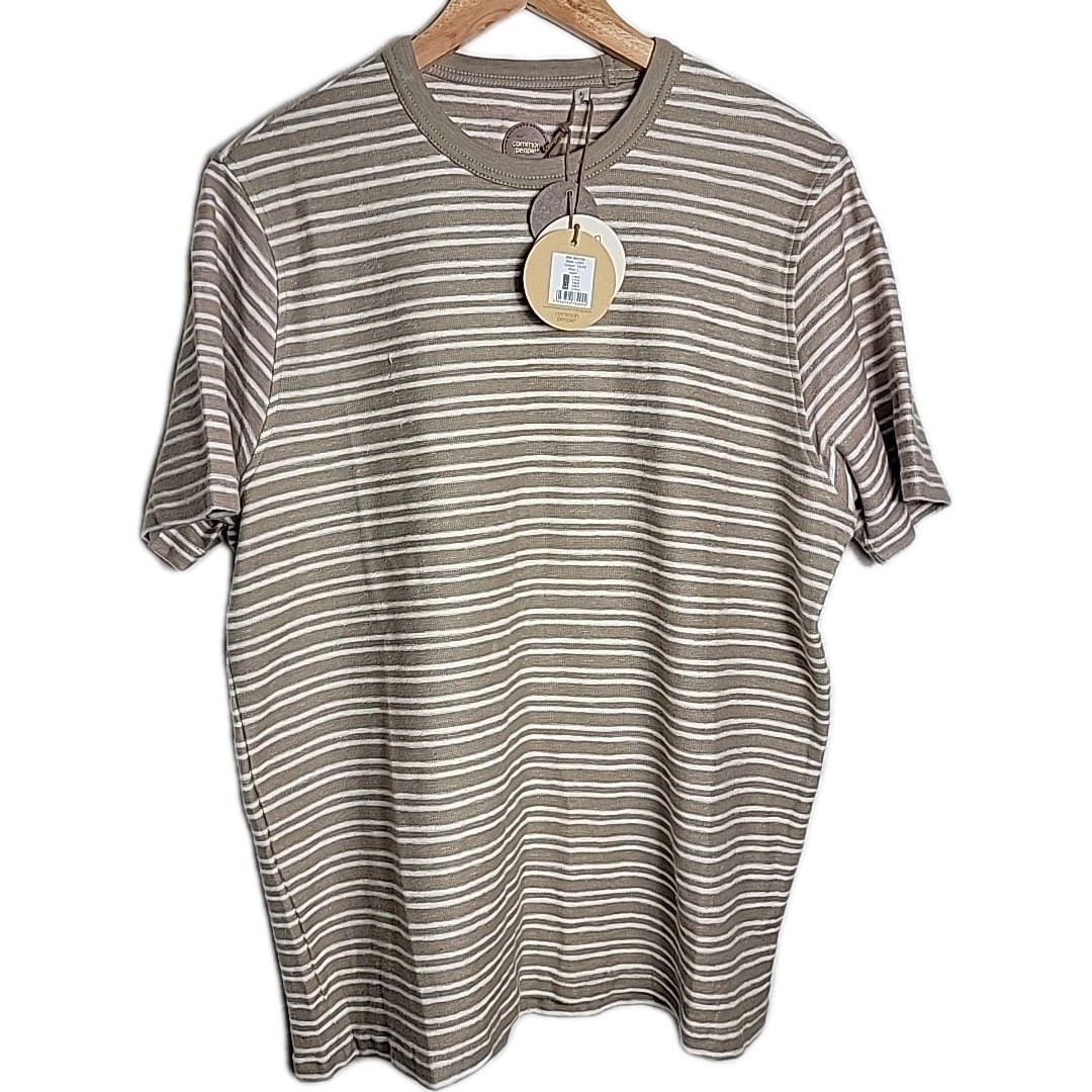 Common People Men's Linear Shirt Relaxed Fit Soft Cotton Taupe Size L NEW gallery