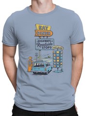 Retro Highways & Diner Design Men’s T-shirt