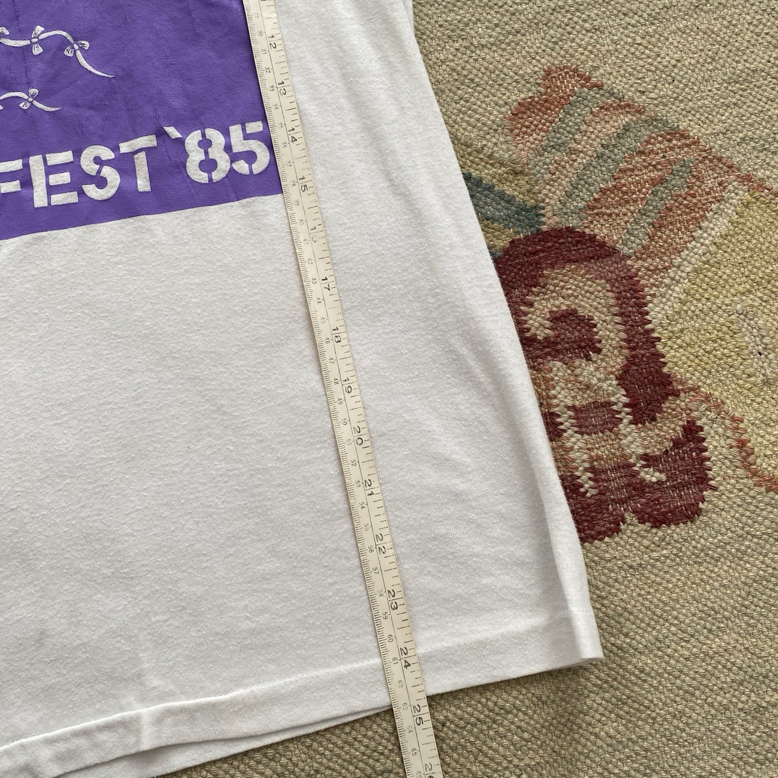 Vintage 80s Ringer T Shirt Small Mayfest 1985 White Green Stedman Kite gallery