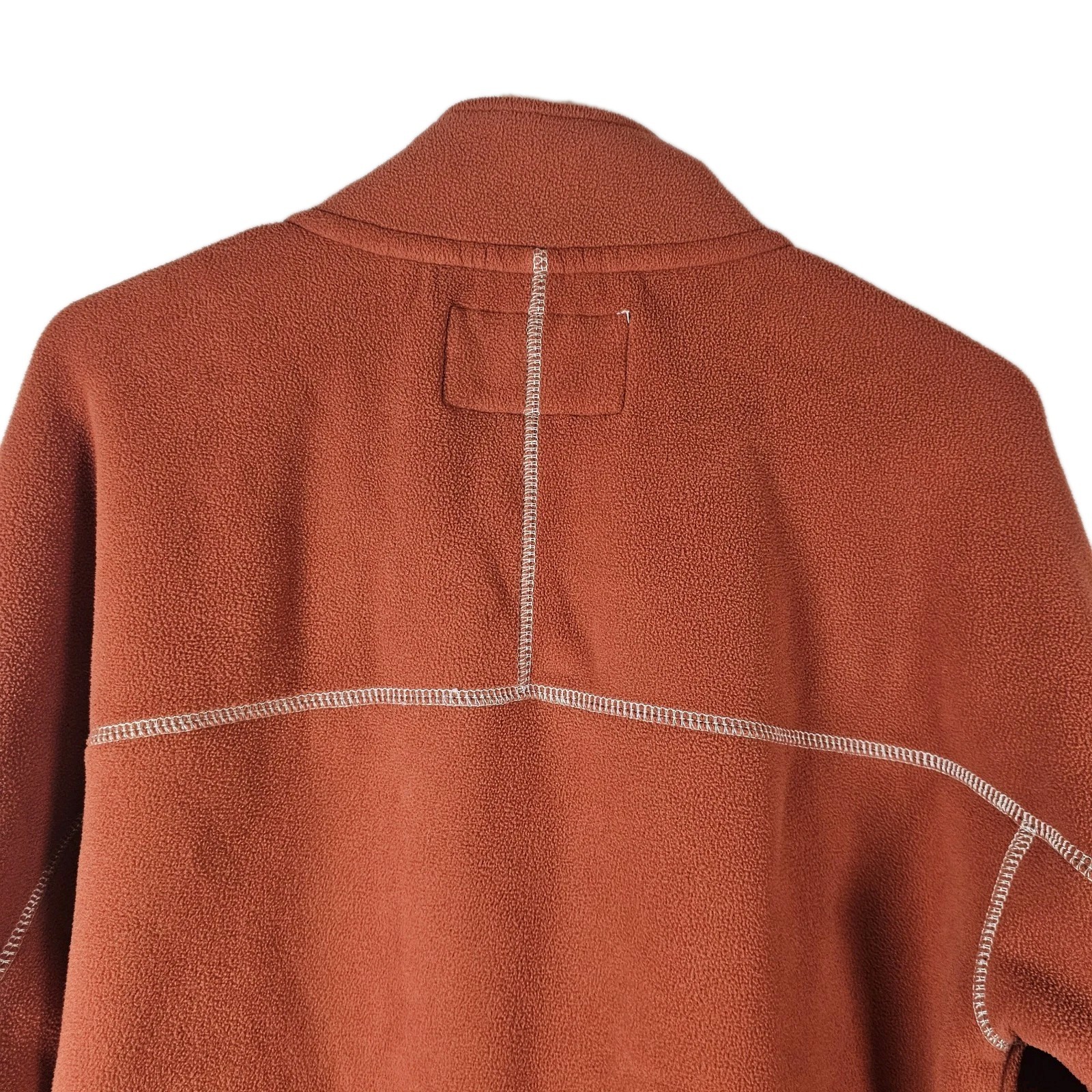 True Grit Men Small Faux Sherpa Pullover Jacket 1/4 Zip Orange Rust Warm Outdoor gallery