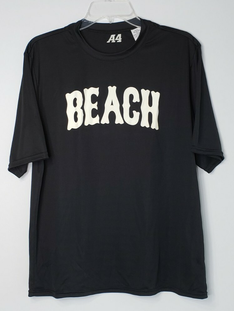 A4 Beach Laminated Moisture Wicking T-Shirt Men's Small Black Style N3142 gallery