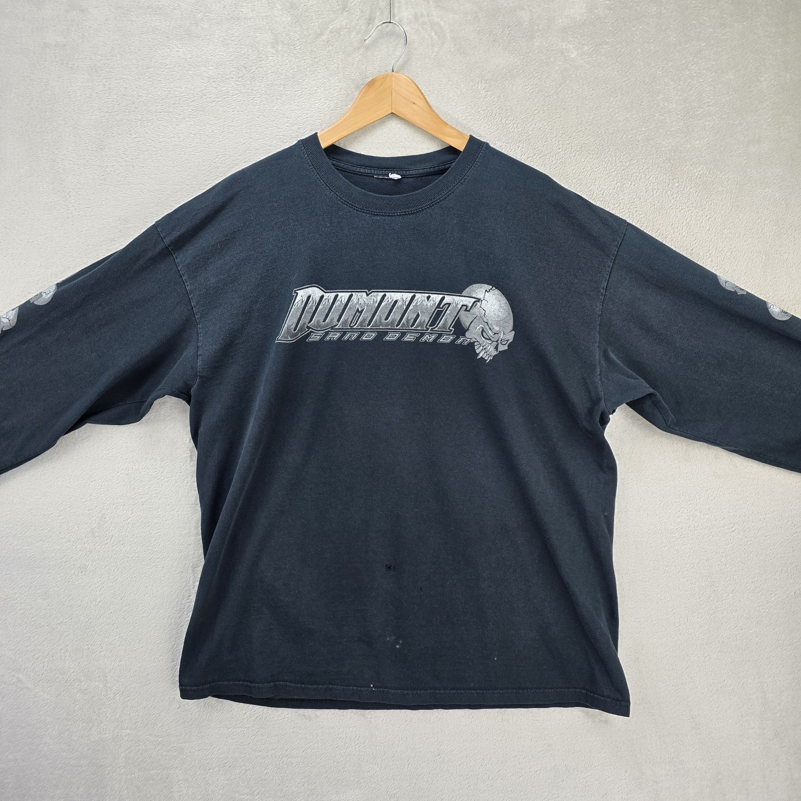 Vintage Dumont Sand Demon Long Sleeve Shirt XL Dune Or Die Skull Flames Y2K gallery