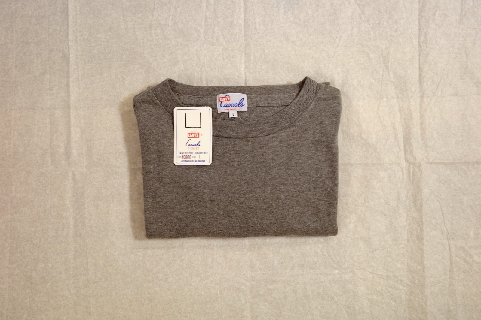 Levi's Vintage Clothing Casuals T-Shirt grey long sleeve L Large LVC gallery