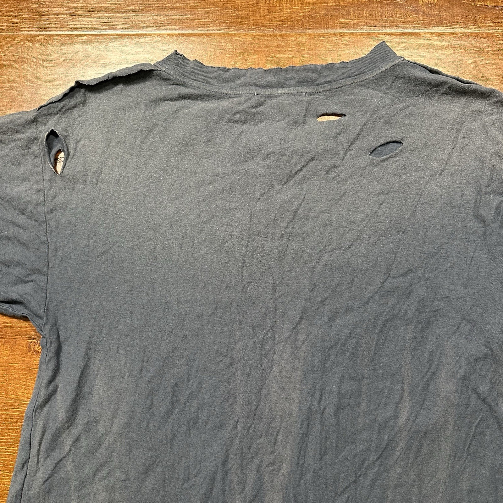 Acne Studios Oversized Boxy T Shirt Mens 2XS Gray Thrashed Distressed Portugal gallery